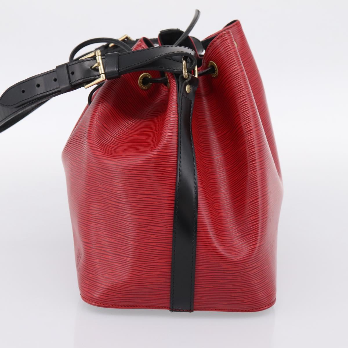 LOUIS VUITTON Epi Petit Noe Shoulder Bag Red Black M44172 LV Auth 200330A