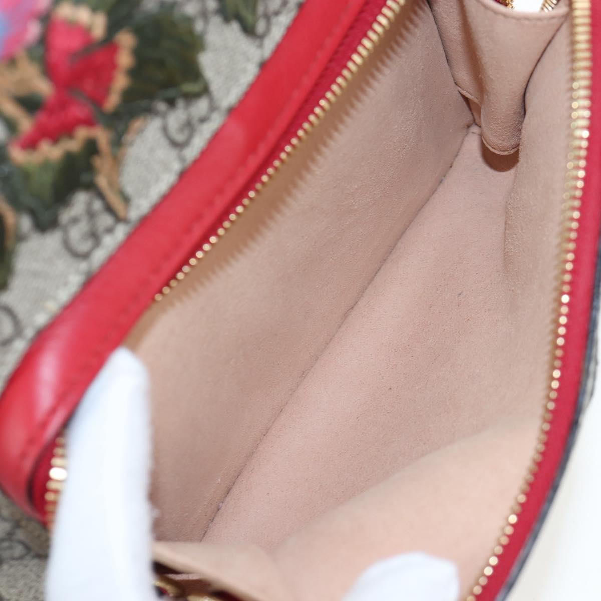 GUCCI GG Supreme Web Sherry Line Backpack PVC Beige Gold 427042 Auth 200331M