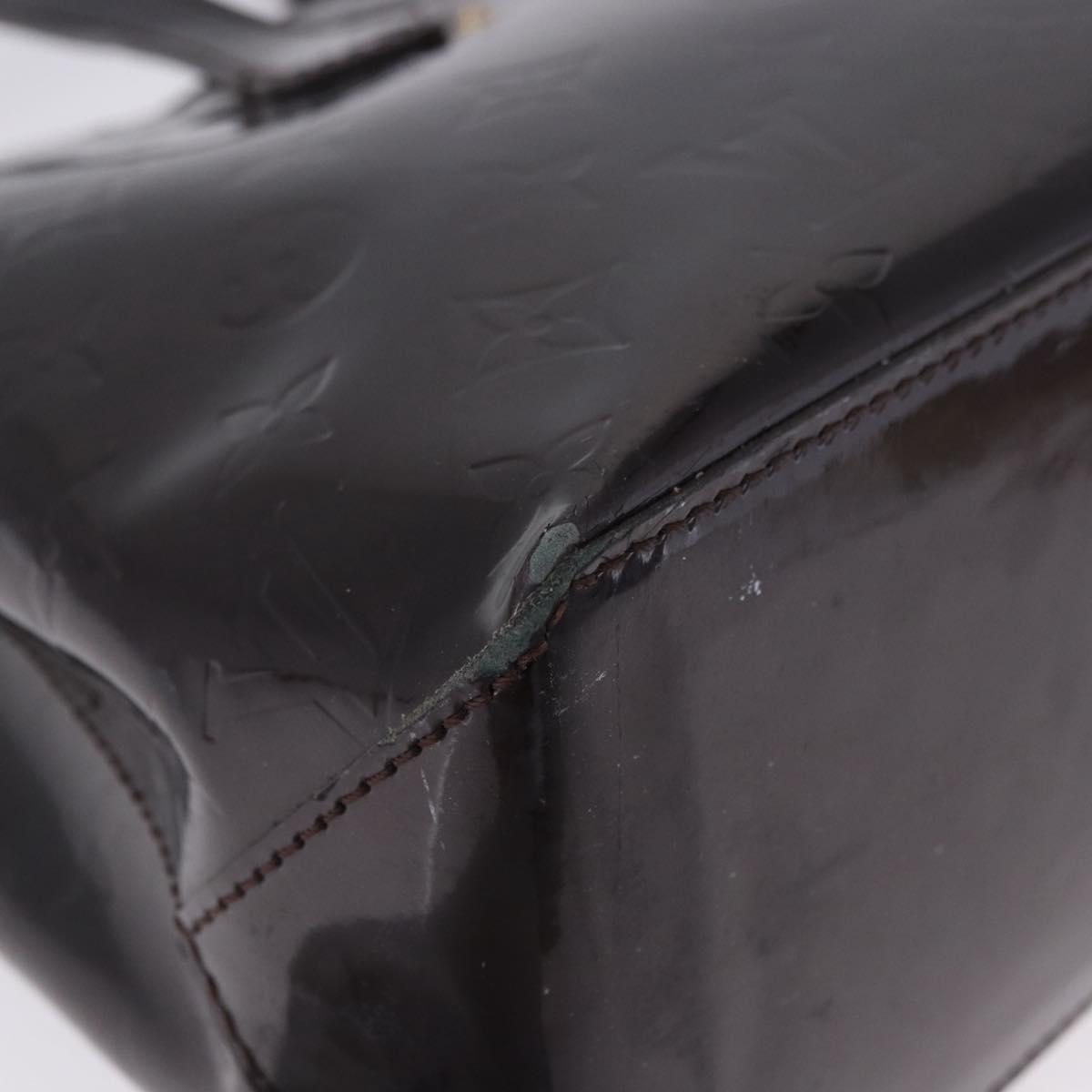 LOUIS VUITTON Monogram Vernis Wilshire PM Hand Bag Amarante M93641 Auth 200333
