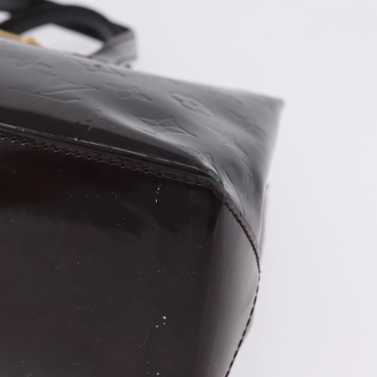 LOUIS VUITTON Monogram Vernis Wilshire PM Hand Bag Amarante M93641 Auth 200333
