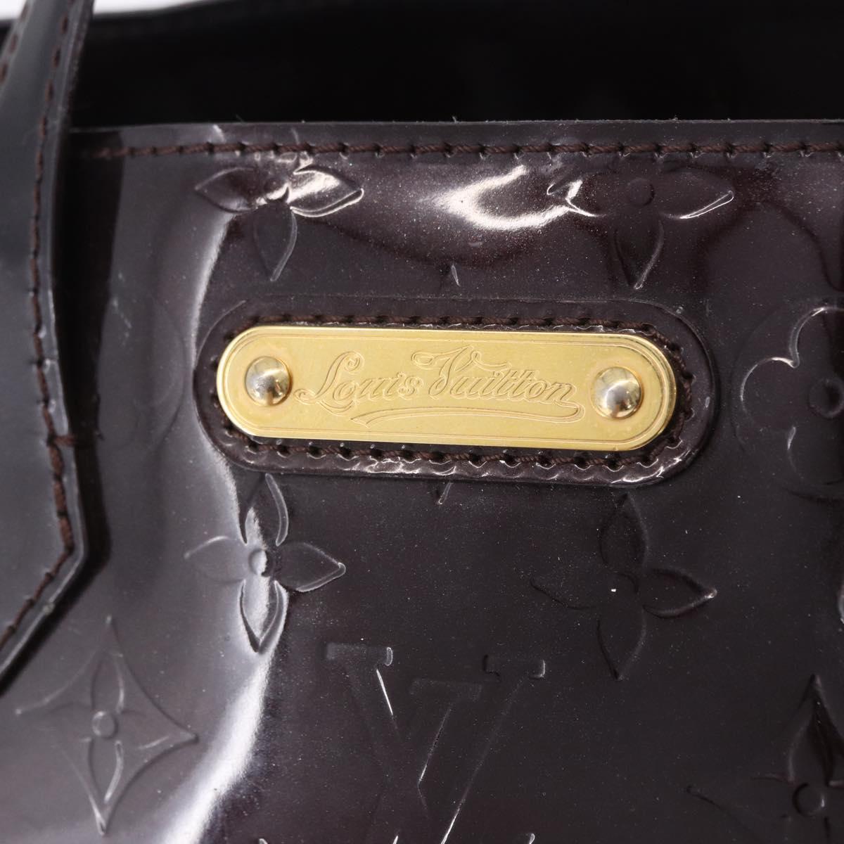 LOUIS VUITTON Monogram Vernis Wilshire PM Hand Bag Amarante M93641 Auth 200333
