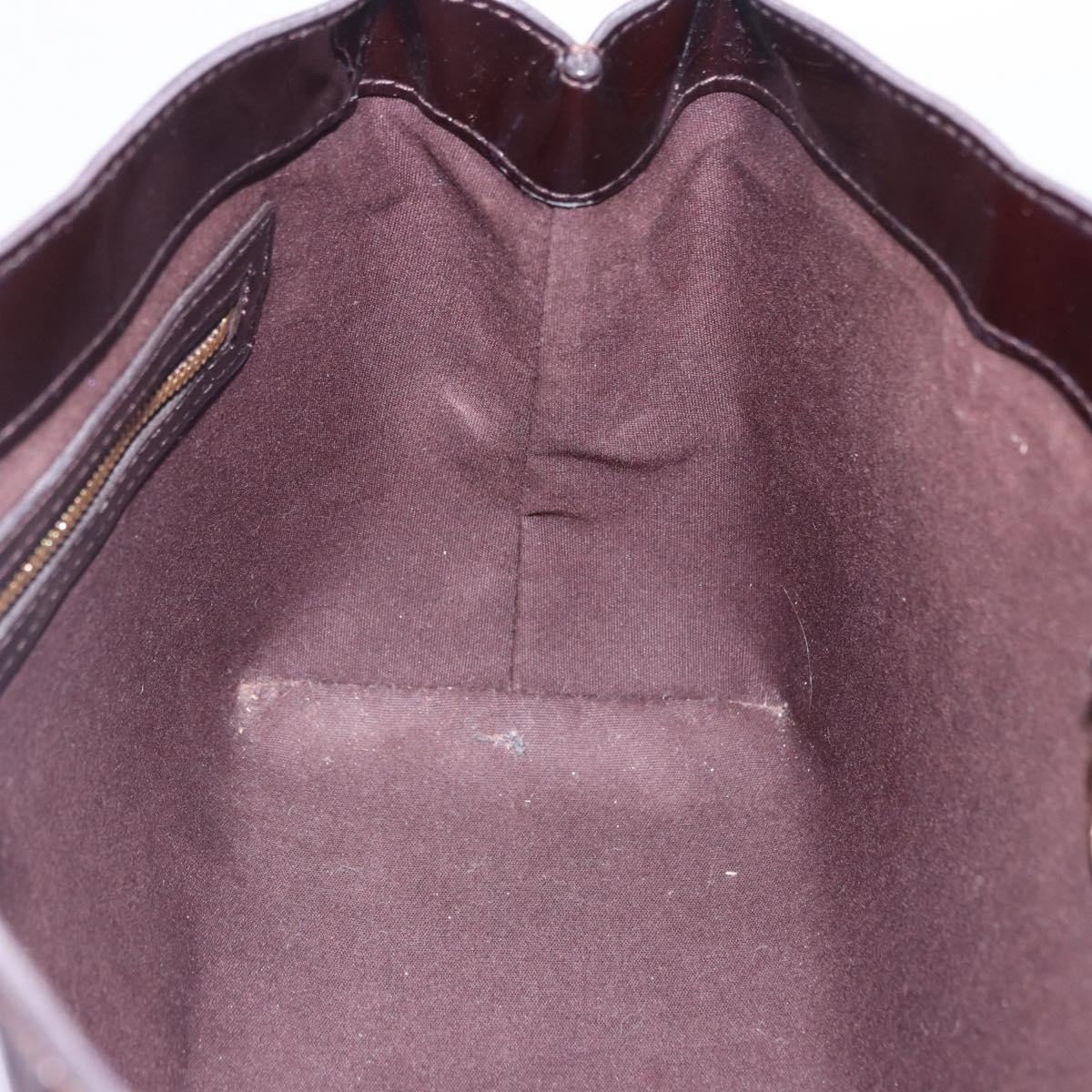 LOUIS VUITTON Monogram Vernis Wilshire PM Hand Bag Amarante M93641 Auth 200333