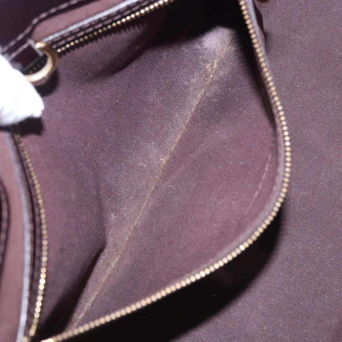 LOUIS VUITTON Monogram Vernis Wilshire PM Hand Bag Amarante M93641 Auth 200333