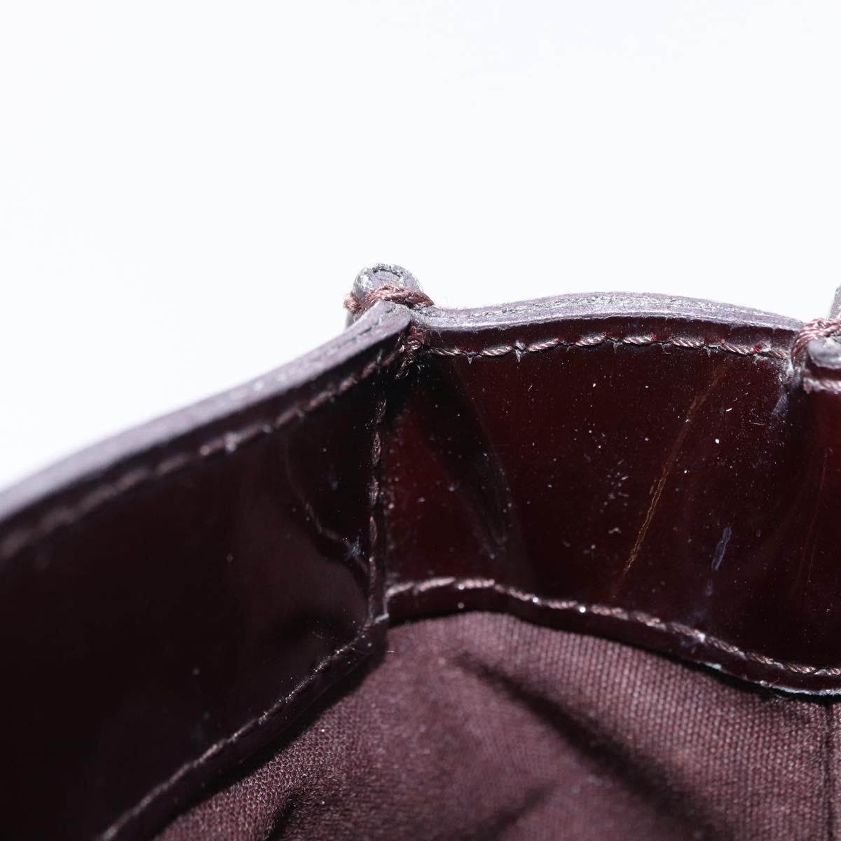 LOUIS VUITTON Monogram Vernis Wilshire PM Hand Bag Amarante M93641 Auth 200333