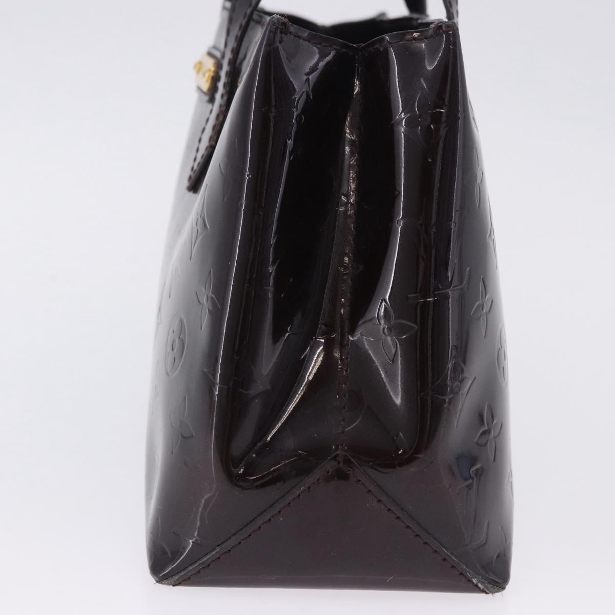 LOUIS VUITTON Monogram Vernis Wilshire PM Hand Bag Amarante M93641 Auth 200333