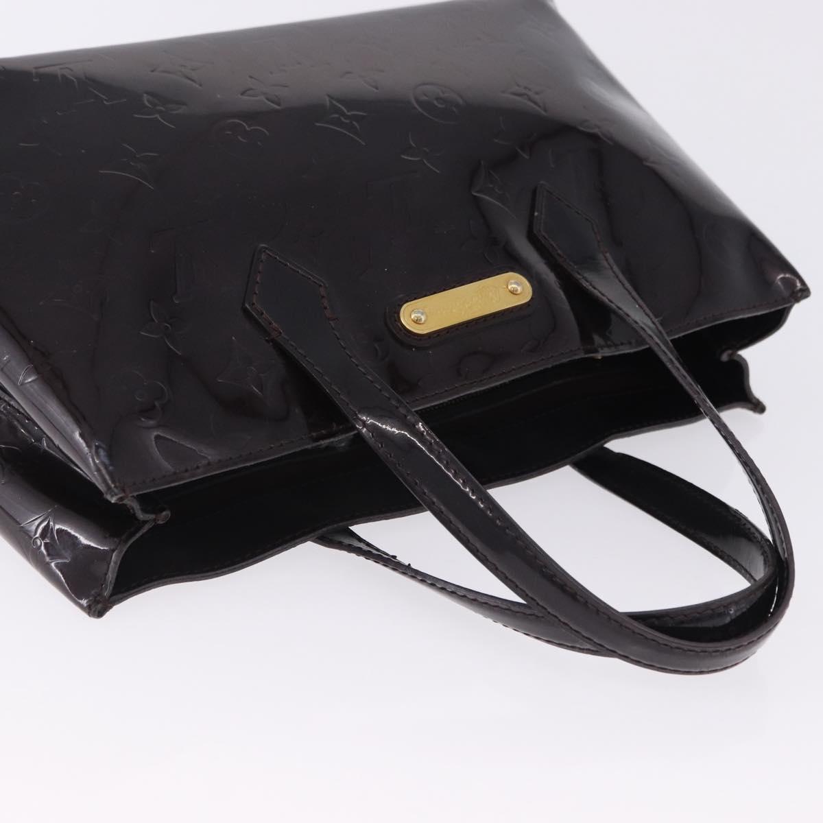 LOUIS VUITTON Monogram Vernis Wilshire PM Hand Bag Amarante M93641 Auth 200333