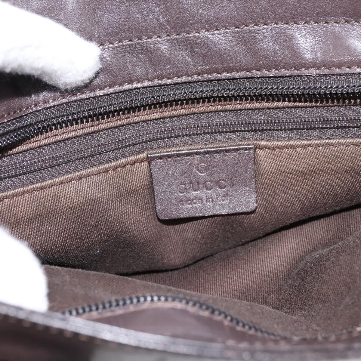 GUCCI GG Canvas Hand Bag Dark Brown 33890 Auth 200335