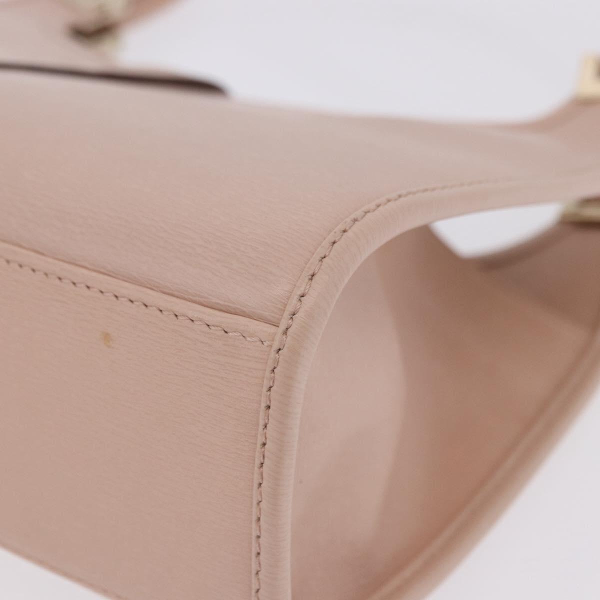 GUCCI Jackie Hand Bag Leather Pink Gold 002 1068 2404 Auth 200338V
