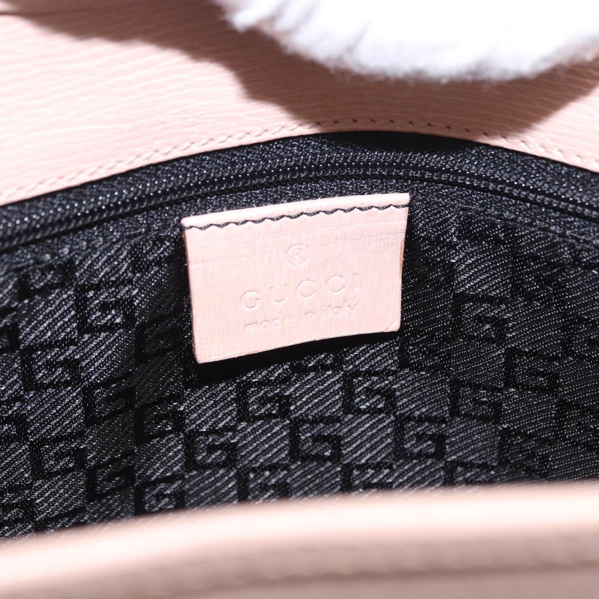 GUCCI Jackie Hand Bag Leather Pink Gold 002 1068 2404 Auth 200338V