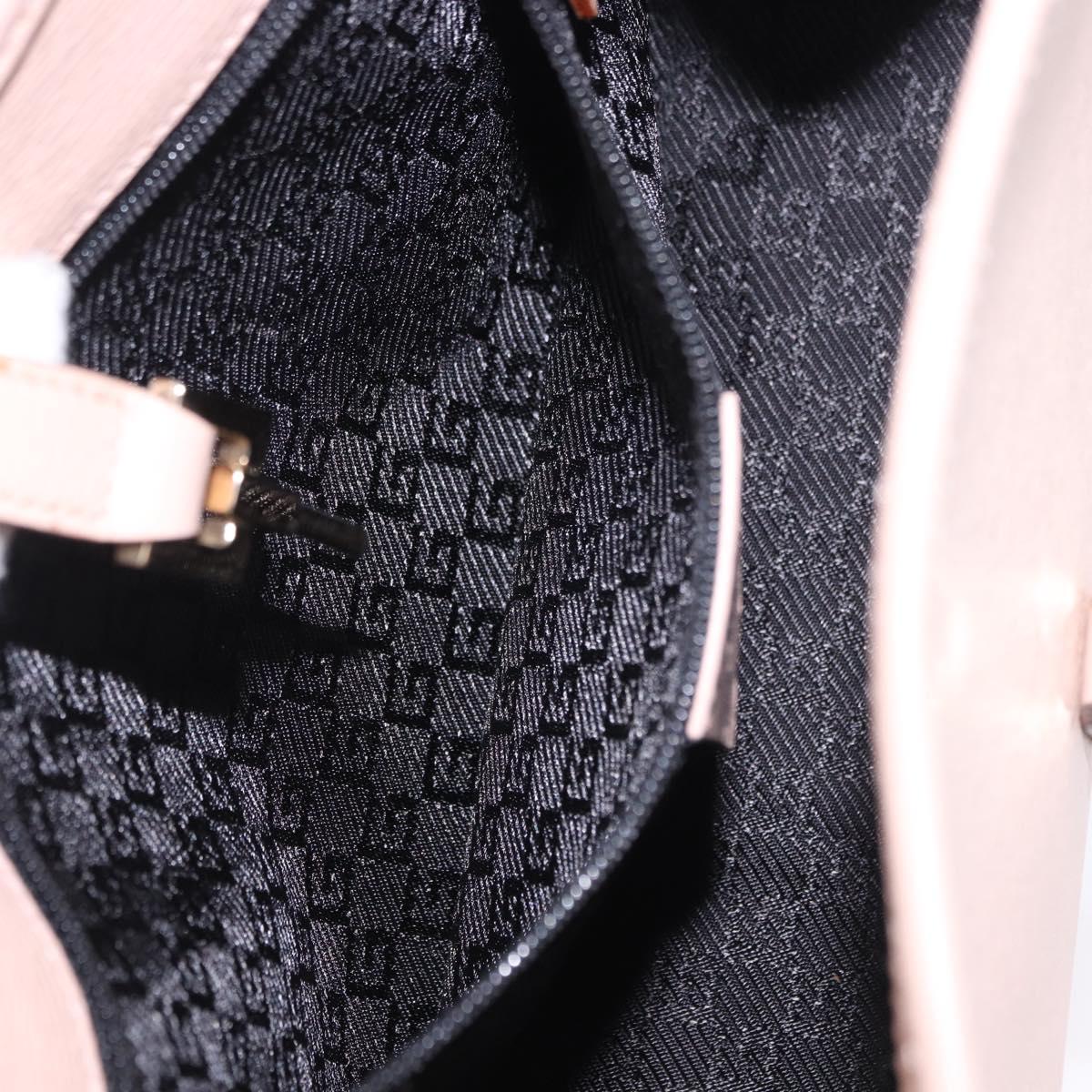 GUCCI Jackie Hand Bag Leather Pink Gold 002 1068 2404 Auth 200338V