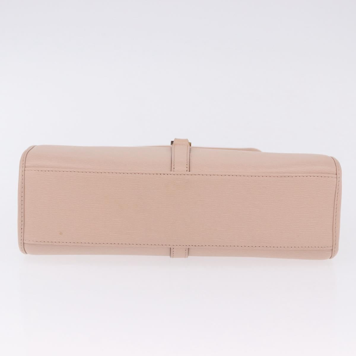 GUCCI Jackie Hand Bag Leather Pink Gold 002 1068 2404 Auth 200338V