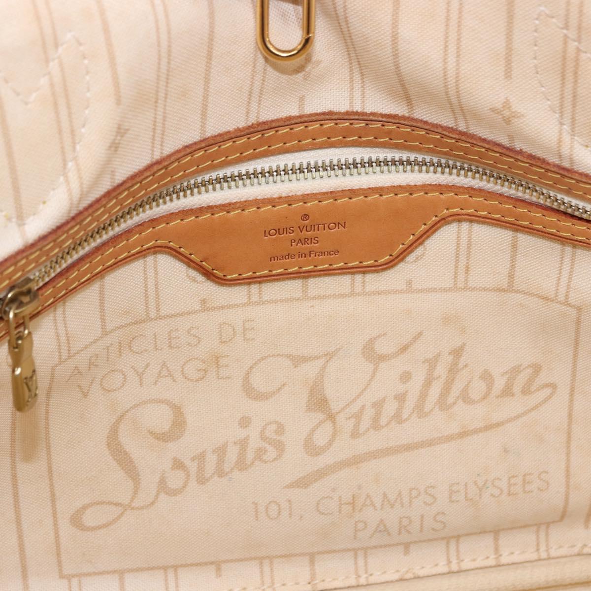 LOUIS VUITTON Damier Azur Neverfull PM Tote Bag N41362 LV Auth 200339