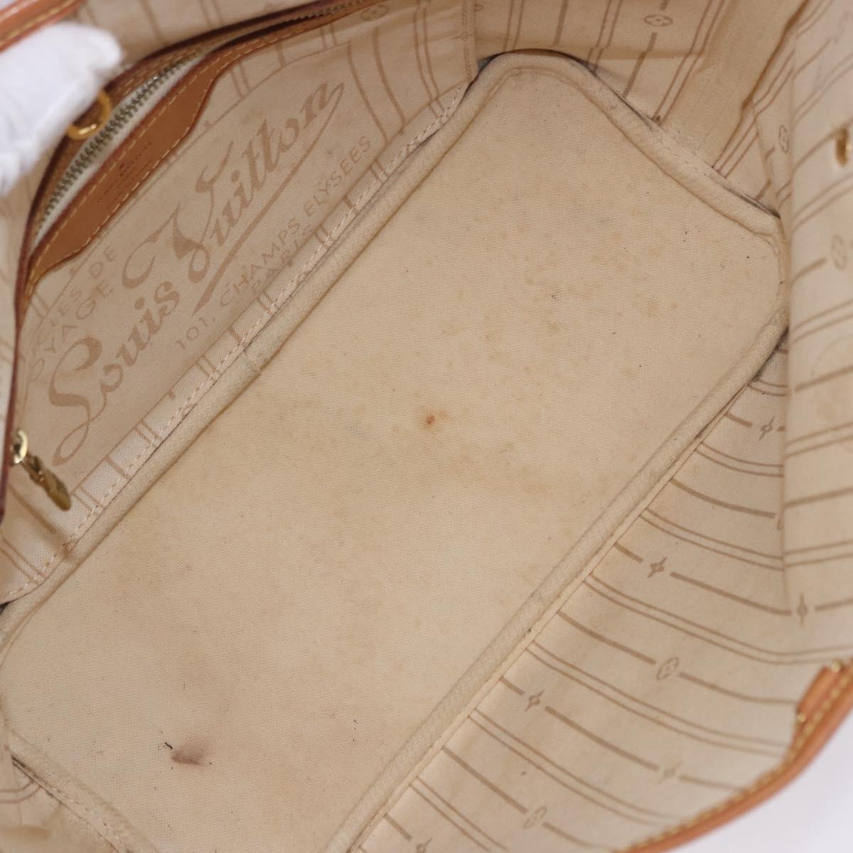 LOUIS VUITTON Damier Azur Neverfull PM Tote Bag N41362 LV Auth 200339