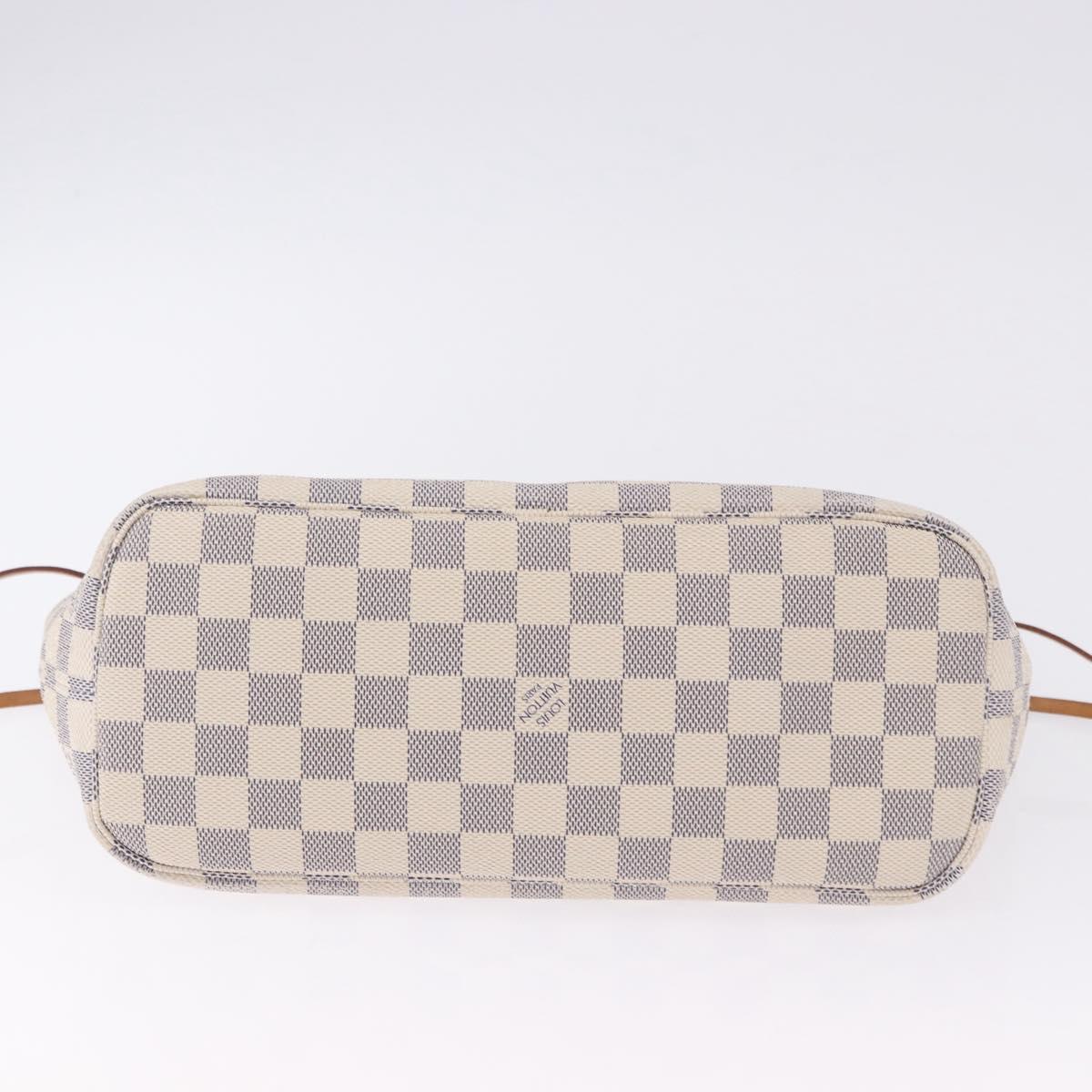 LOUIS VUITTON Damier Azur Neverfull PM Tote Bag N41362 LV Auth 200339