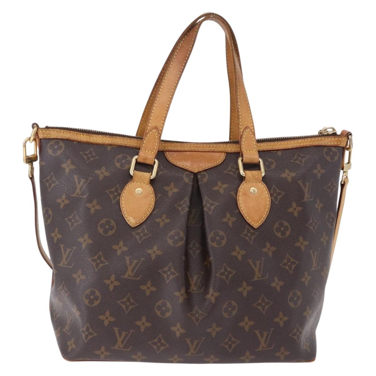 LOUIS VUITTON Monogram Palermo PM Tote Bag M40145 LV Auth 200341