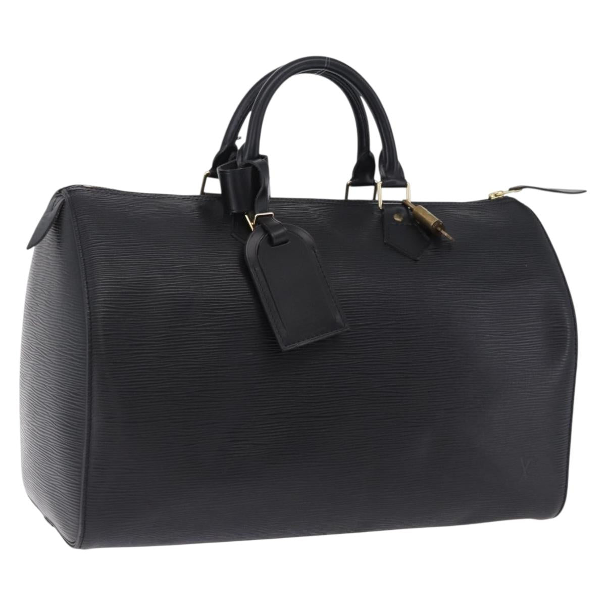 LOUIS VUITTON Epi Speedy 35 Hand Bag Black M42992 LV Auth 200342V