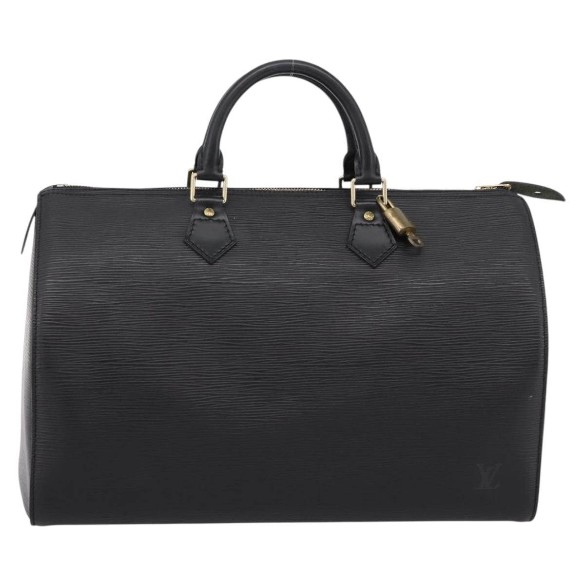 LOUIS VUITTON Epi Speedy 35 Hand Bag Noir black M42992 LV Auth 200343V
