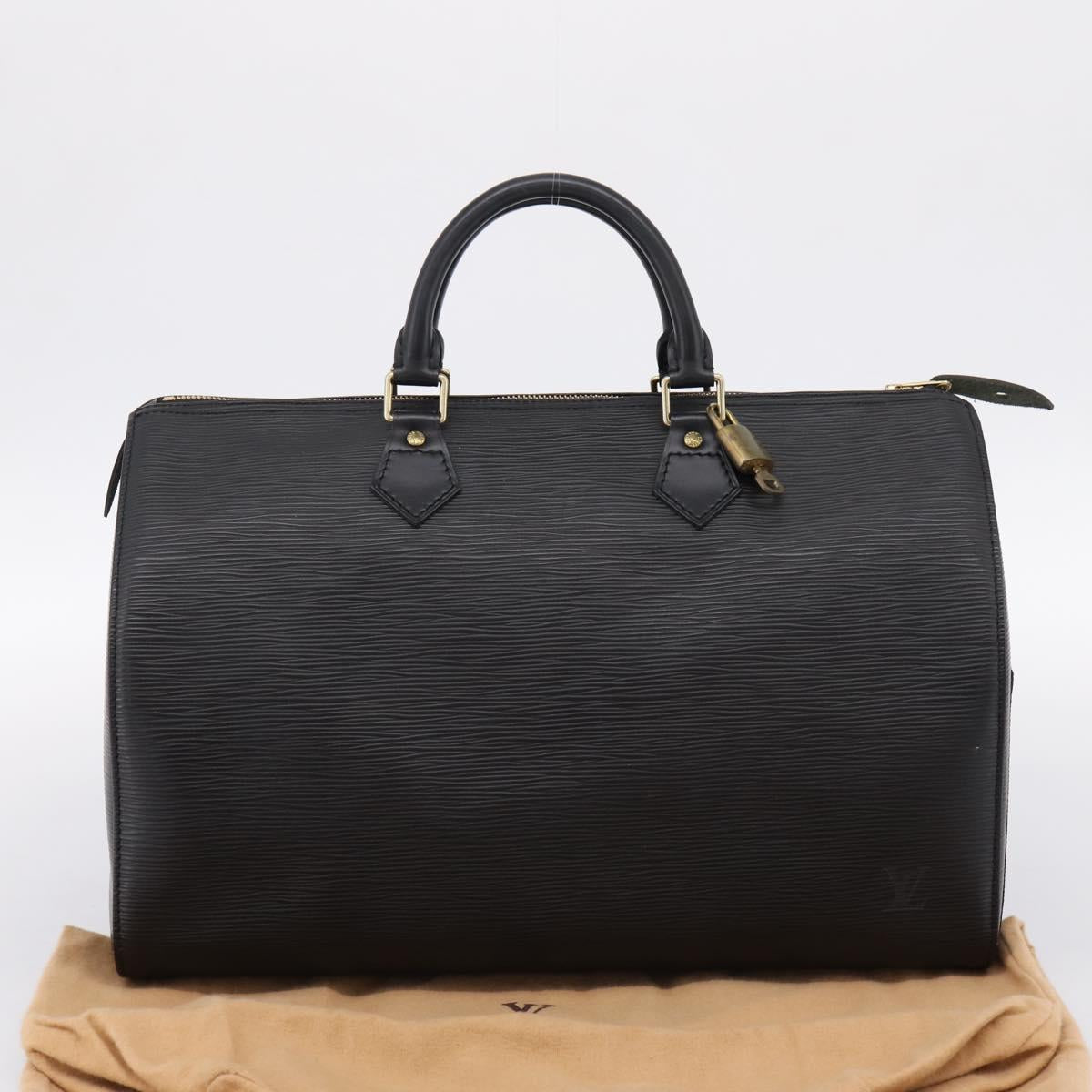 LOUIS VUITTON Epi Speedy 35 Hand Bag Noir black M42992 LV Auth 200343V