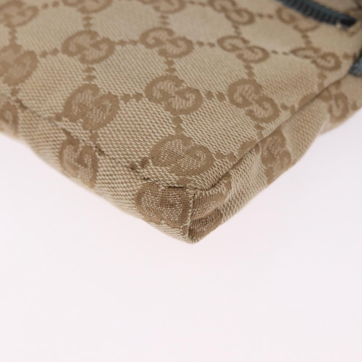 GUCCI GG Canvas Sherry Line Waist Bag Outlet Beige Silver 162962 Auth 200345A