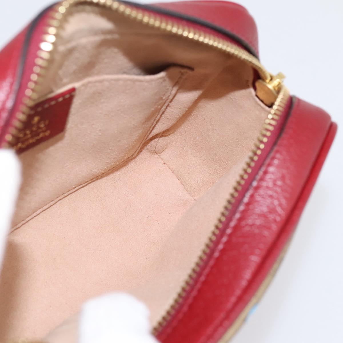 GUCCI Micro GG Doraemon Shoulder Bag PVC Leather Beige 647784 Auth 200346M
