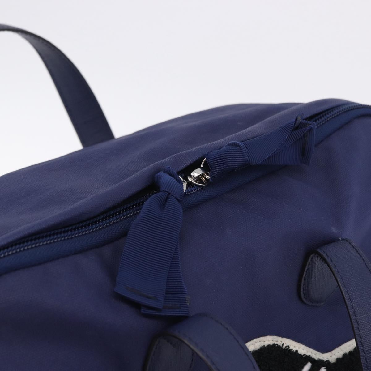 GUCCI RON HERMAN Backpack Canvas Navy Silver 477875 Auth 200358M