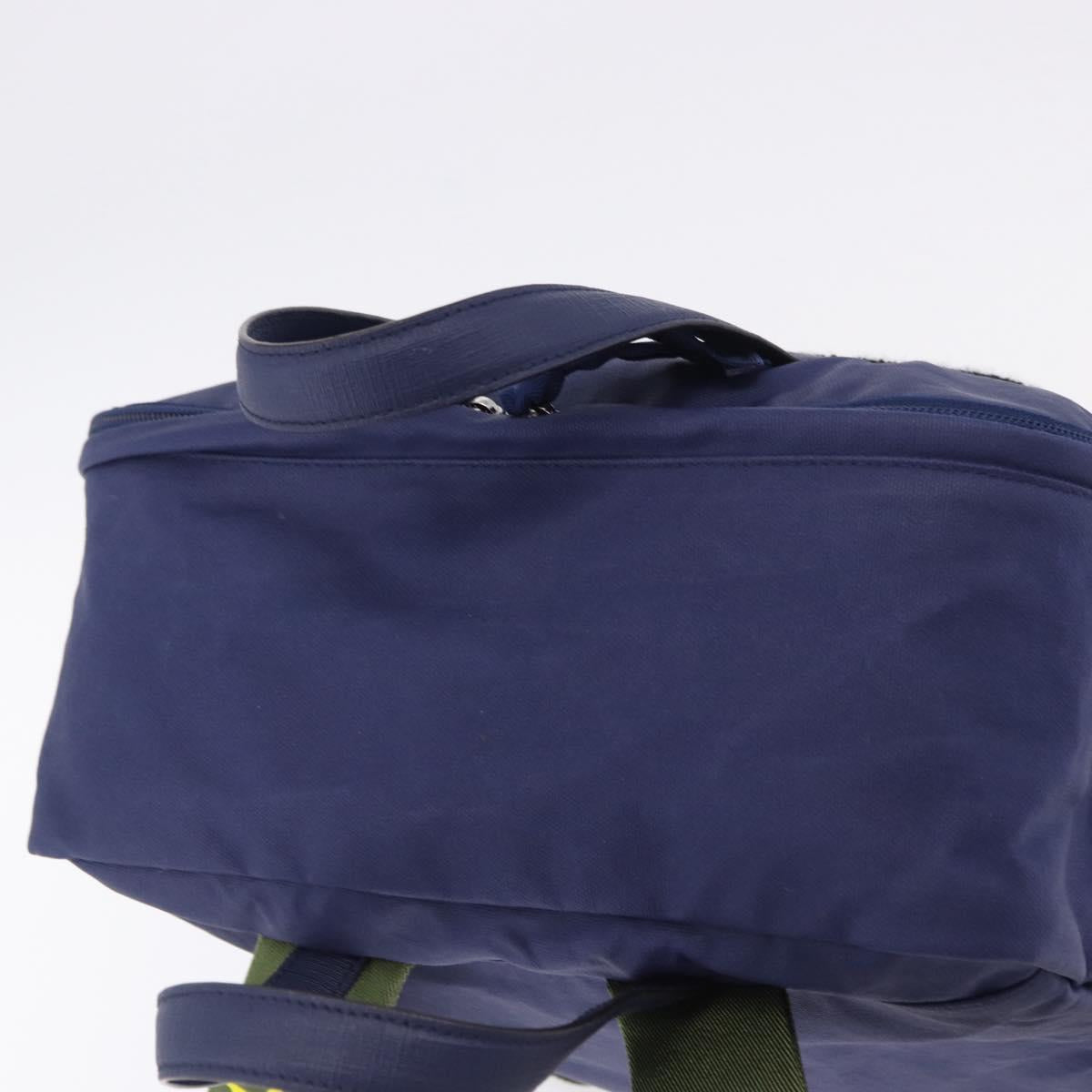 GUCCI RON HERMAN Backpack Canvas Navy Silver 477875 Auth 200358M