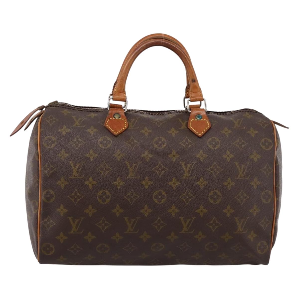 LOUIS VUITTON Monogram Speedy 35 Hand Bag M41524 LV Auth 200359