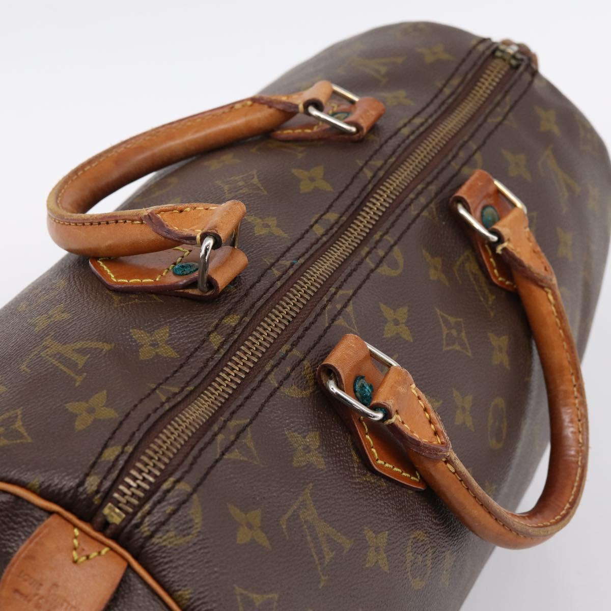 LOUIS VUITTON Monogram Speedy 35 Hand Bag M41524 LV Auth 200359