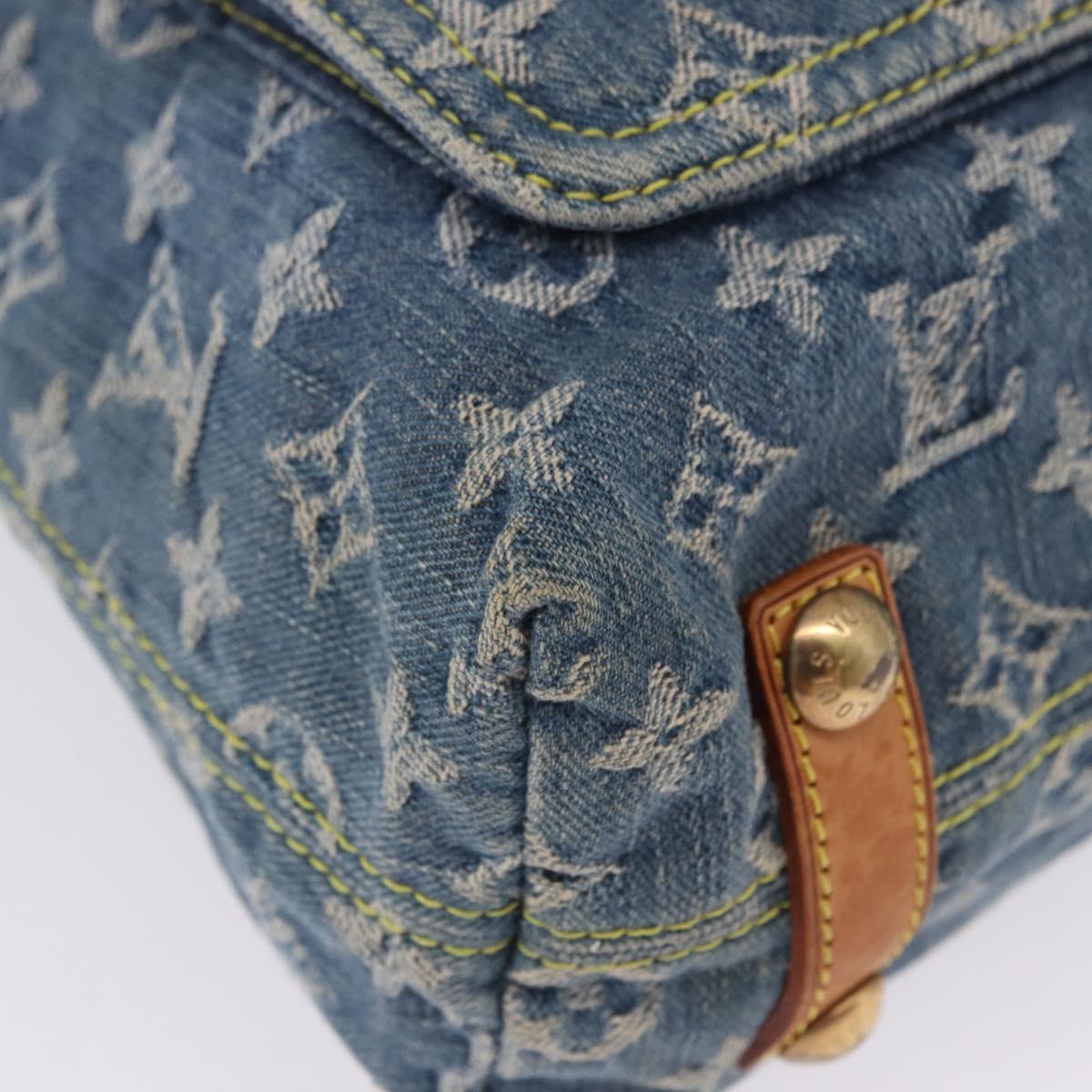 LOUIS VUITTON Monogram Denim Buggy GM Shoulder Bag Blue M95048 LV Auth 200360V