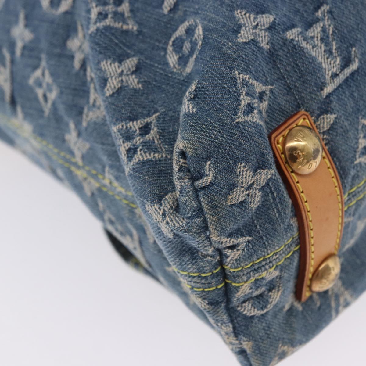 LOUIS VUITTON Monogram Denim Buggy GM Shoulder Bag Blue M95048 LV Auth 200360V