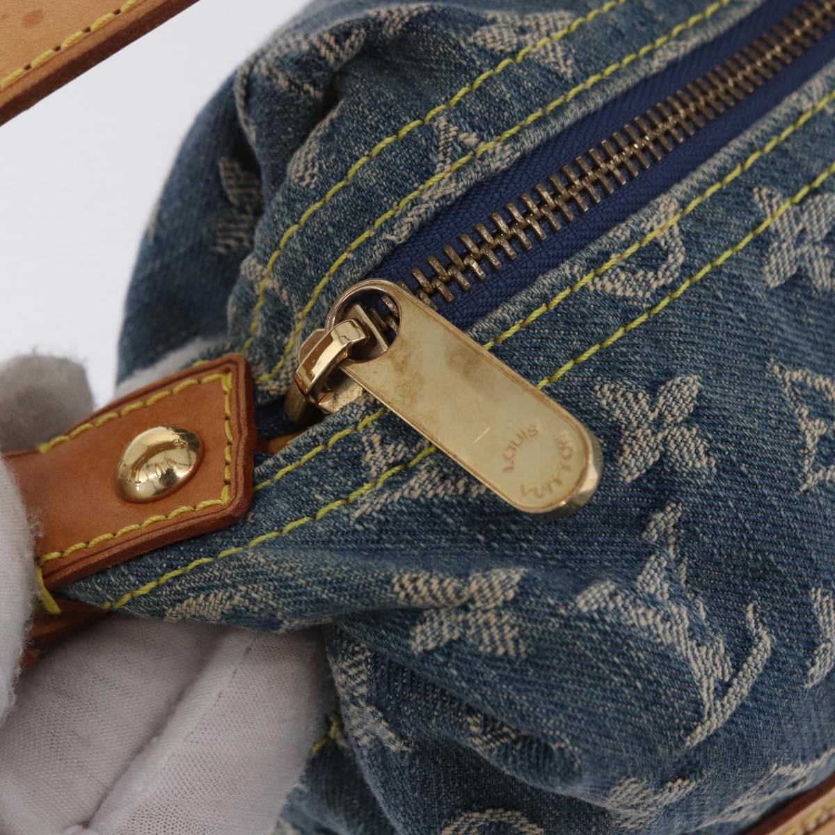 LOUIS VUITTON Monogram Denim Buggy GM Shoulder Bag Blue M95048 LV Auth 200360V