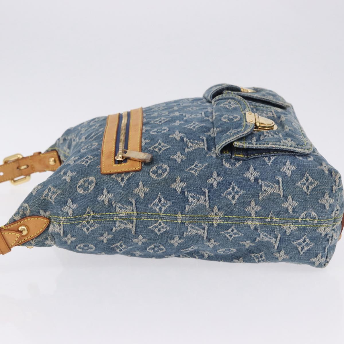 LOUIS VUITTON Monogram Denim Buggy GM Shoulder Bag Blue M95048 LV Auth 200360V