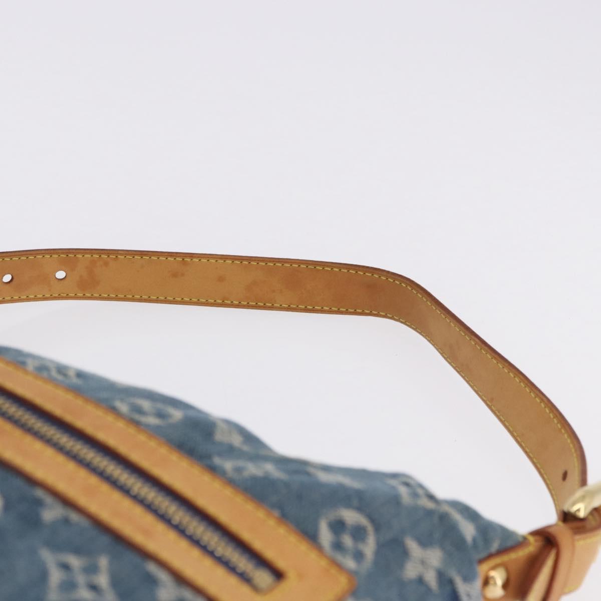 LOUIS VUITTON Monogram Denim Buggy GM Shoulder Bag Blue M95048 LV Auth 200360V
