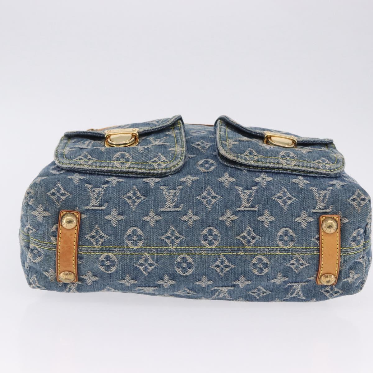LOUIS VUITTON Monogram Denim Buggy GM Shoulder Bag Blue M95048 LV Auth 200360V