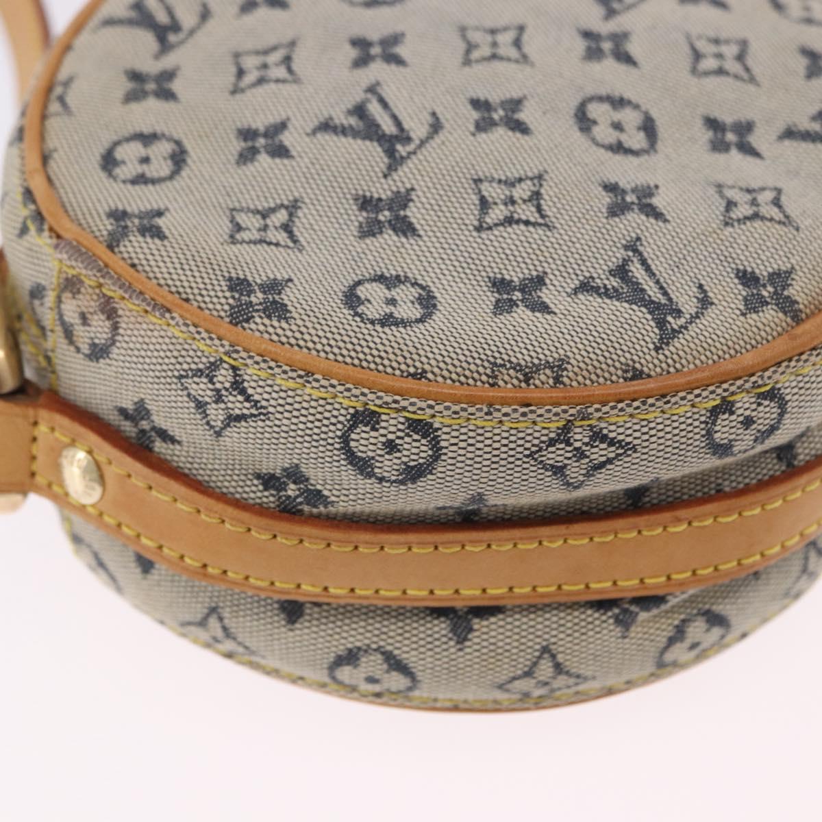 LOUIS VUITTON Monogram Mini Jeanne PM Shoulder Bag Blue M92001 LV Auth 200366