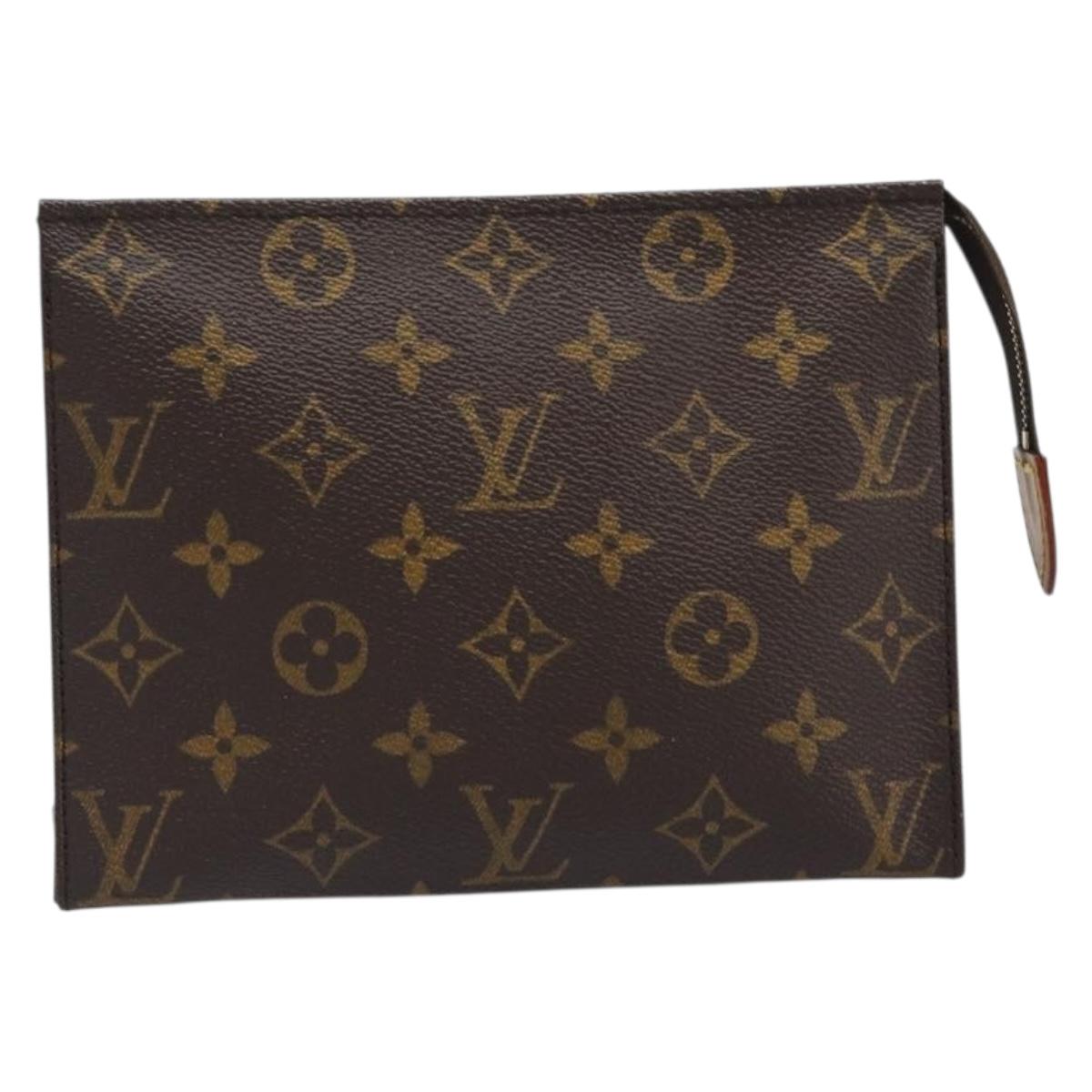 LOUIS VUITTON Monogram Poche Toilette 19 Pouch M47544 LV Auth 200373