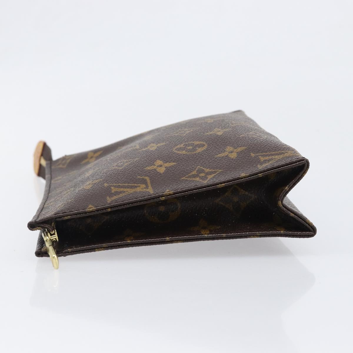 LOUIS VUITTON Monogram Poche Toilette 19 Pouch M47544 LV Auth 200373