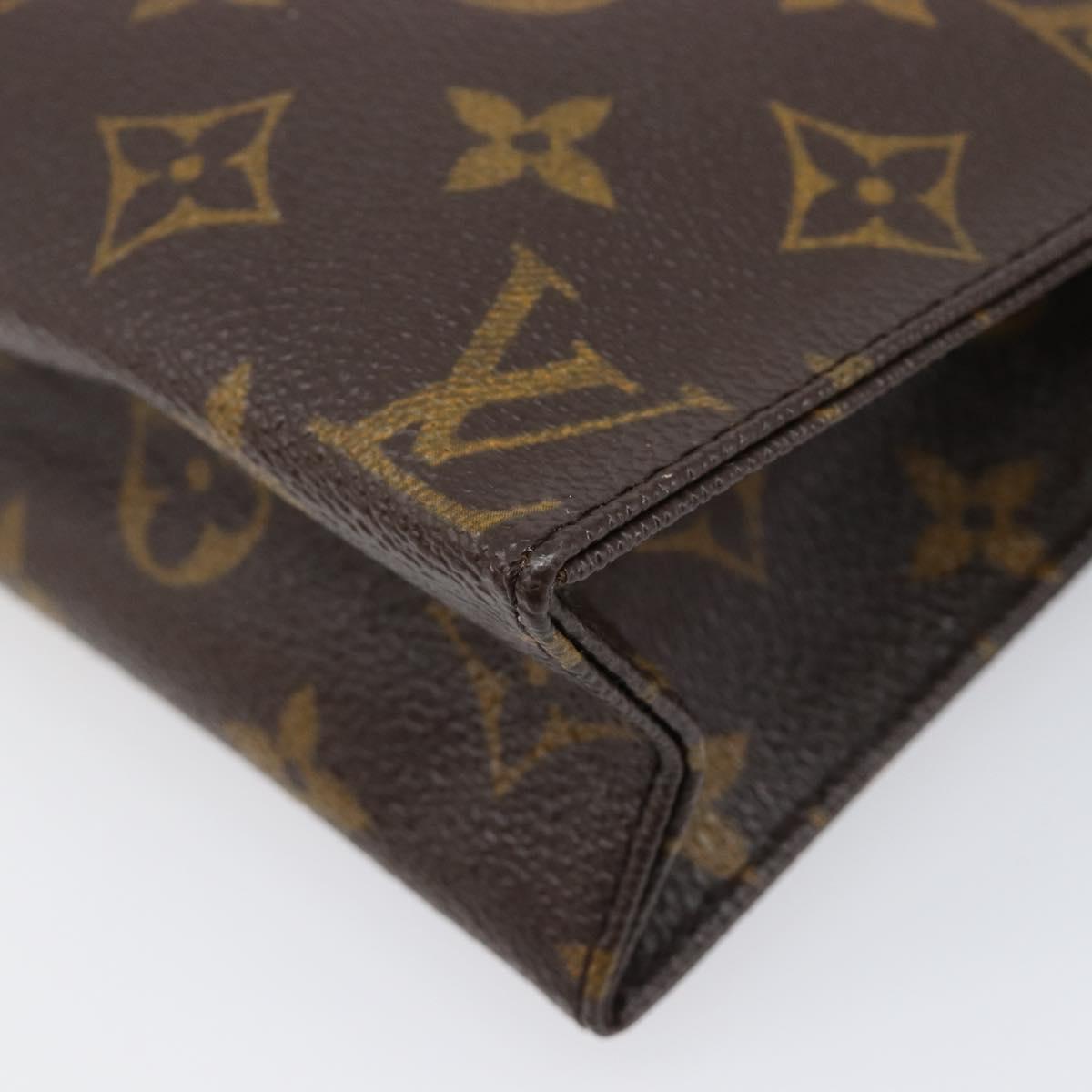 LOUIS VUITTON Monogram Poche Toilette 19 Pouch M47544 LV Auth 200373