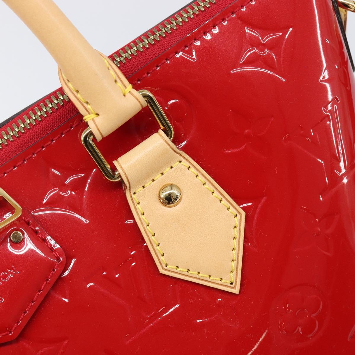 LOUIS VUITTON Monogram Vernis Montebello PM Hand Bag Red M90165 LV Auth 200378V