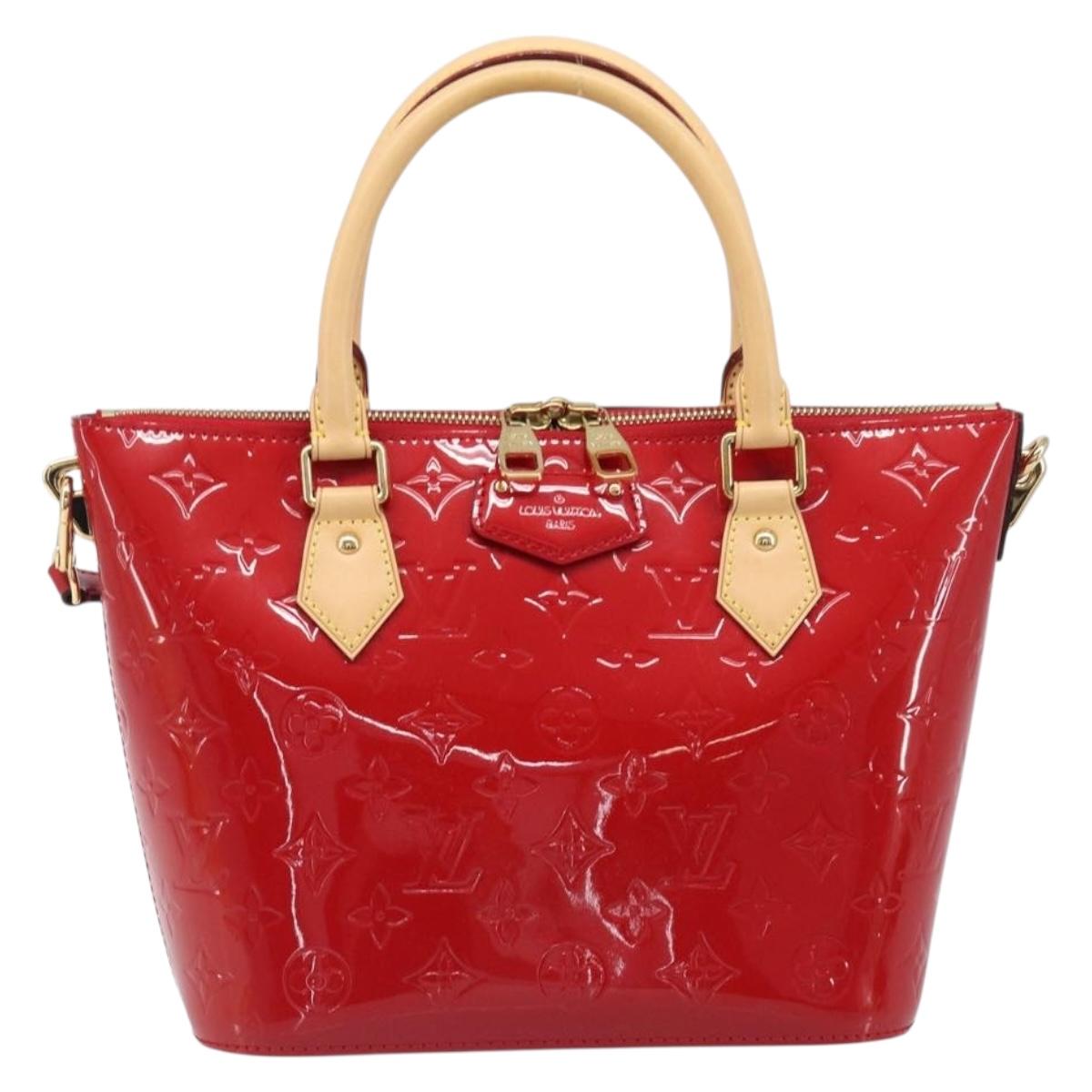 LOUIS VUITTON Monogram Vernis Montebello PM Hand Bag Red M90165 LV Auth 200378V