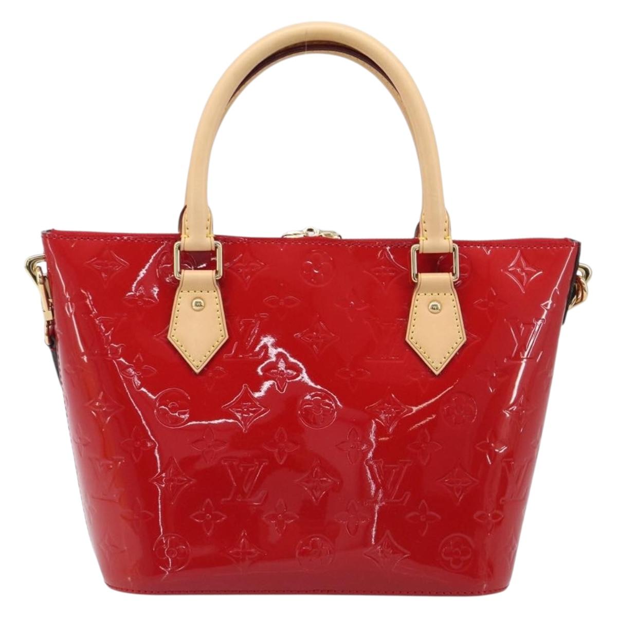 LOUIS VUITTON Monogram Vernis Montebello PM Hand Bag Red M90165 LV Auth 200378V