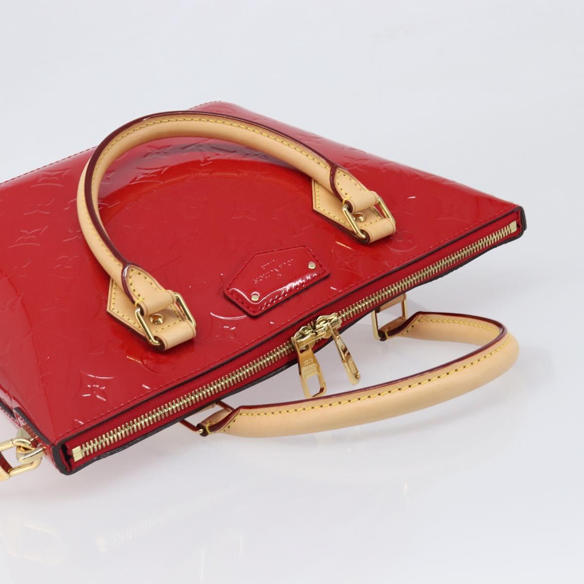LOUIS VUITTON Monogram Vernis Montebello PM Hand Bag Red M90165 LV Auth 200378V