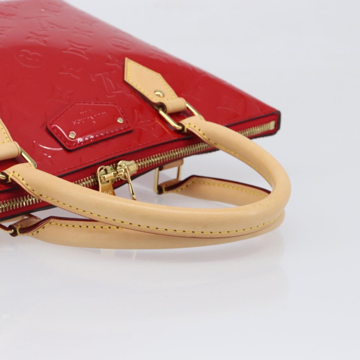 LOUIS VUITTON Monogram Vernis Montebello PM Hand Bag Red M90165 LV Auth 200378V