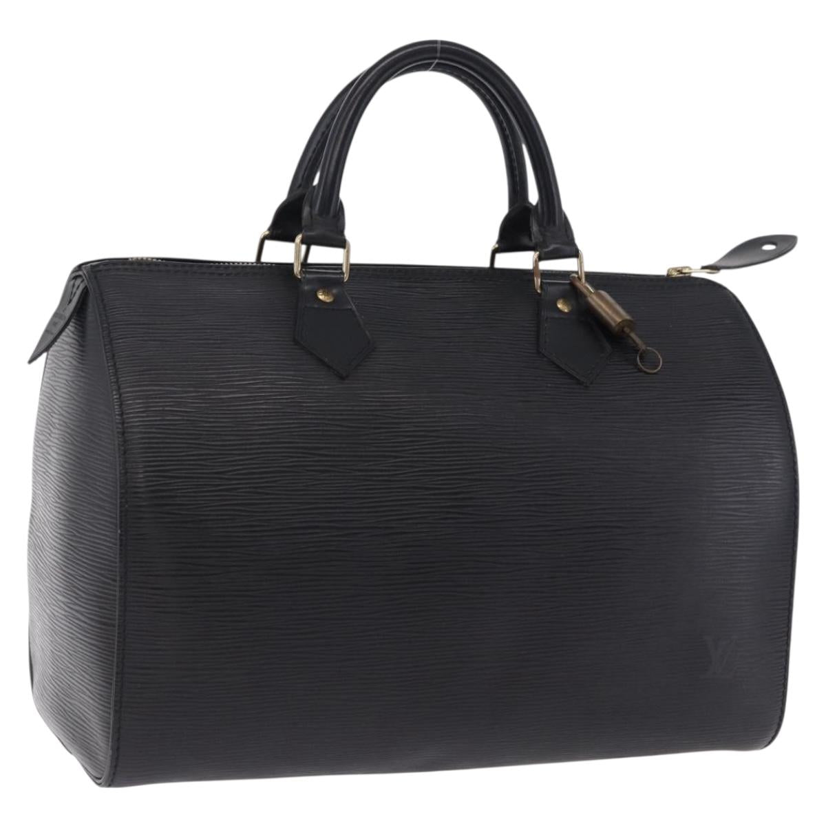 LOUIS VUITTON Epi Speedy 30 Hand Bag Noir Black M43002 LV Auth 200381V