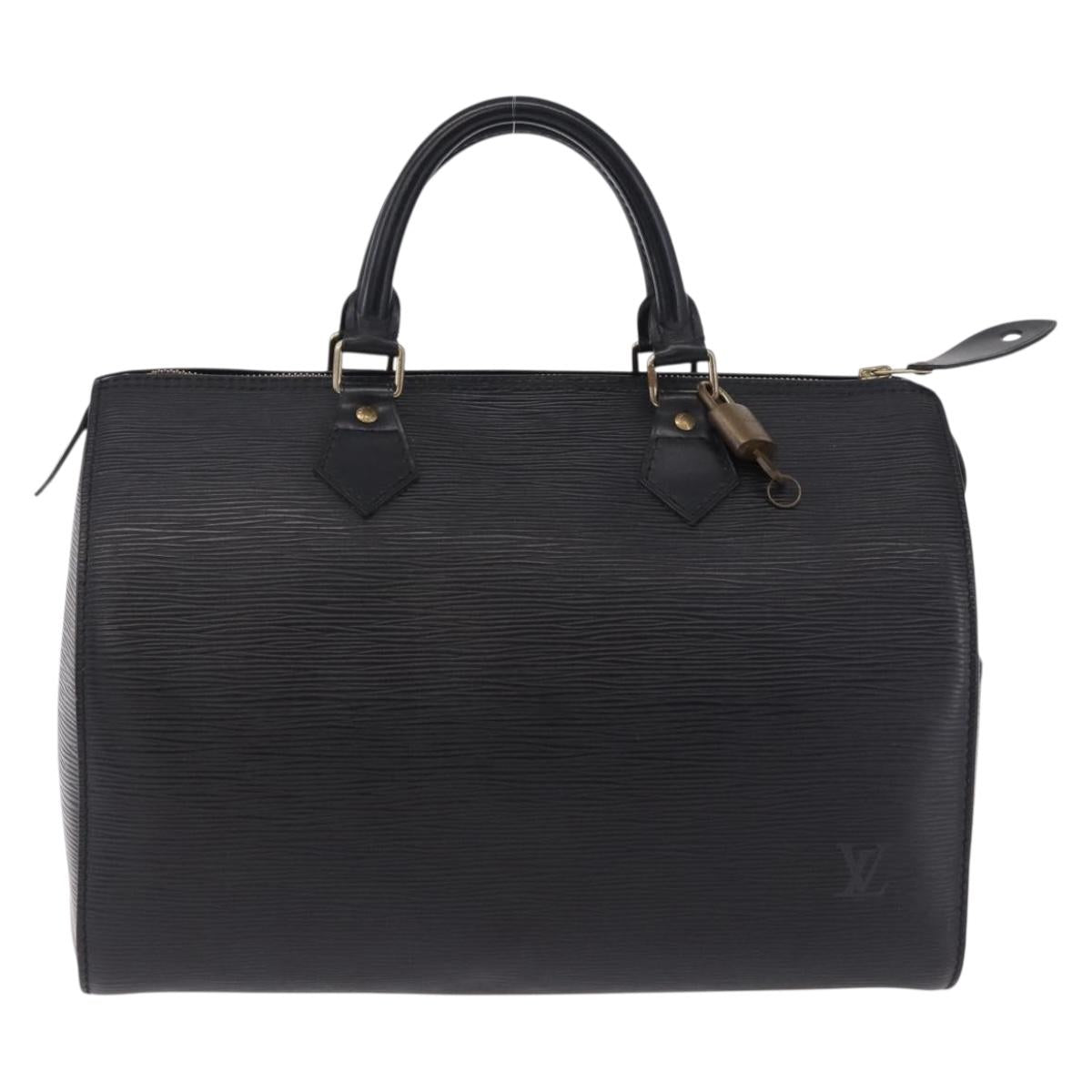LOUIS VUITTON Epi Speedy 30 Hand Bag Noir Black M43002 LV Auth 200381V