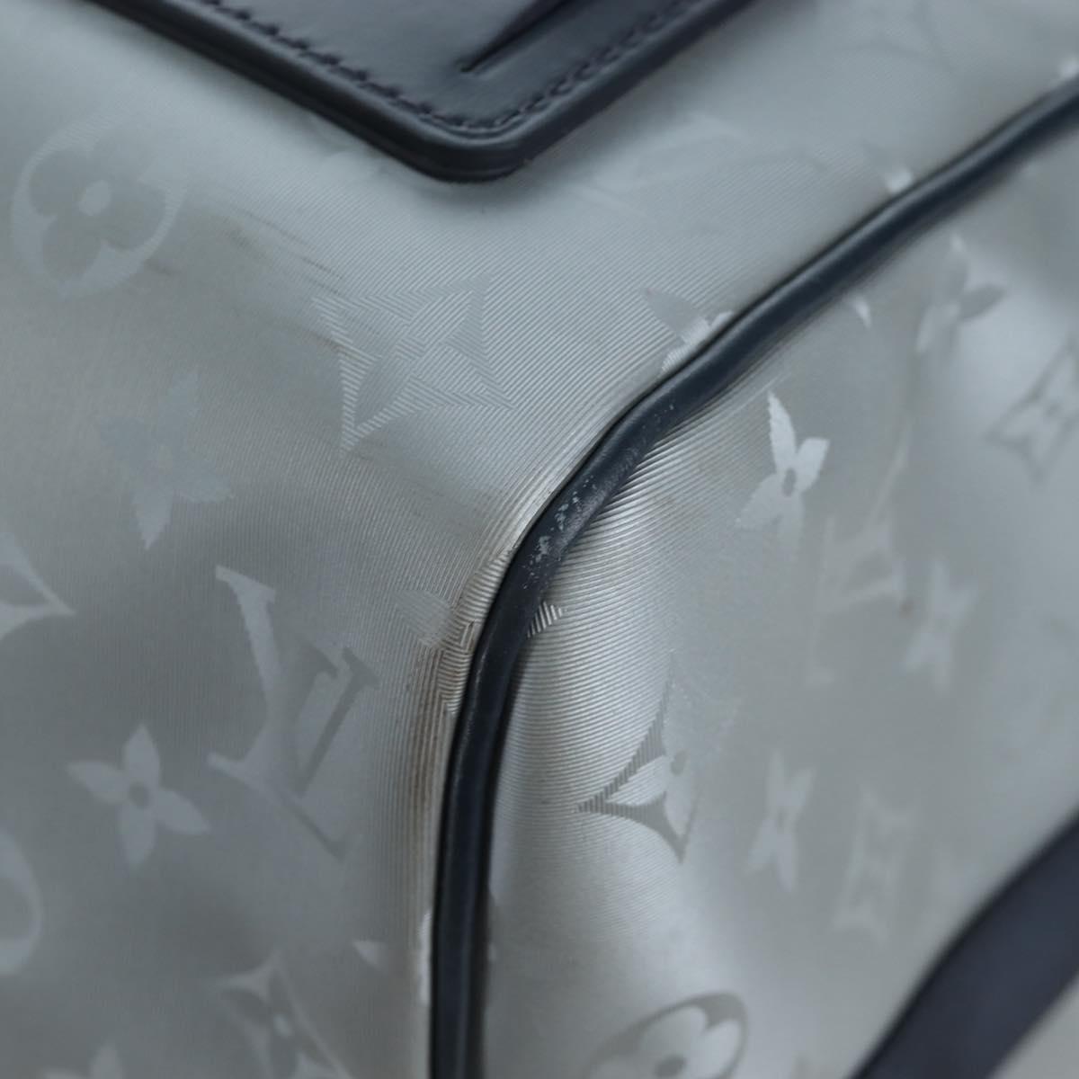 LOUIS VUITTON Satellite Keepall Bandouliere 50 Bag Silver M44170 LV Auth 200382V