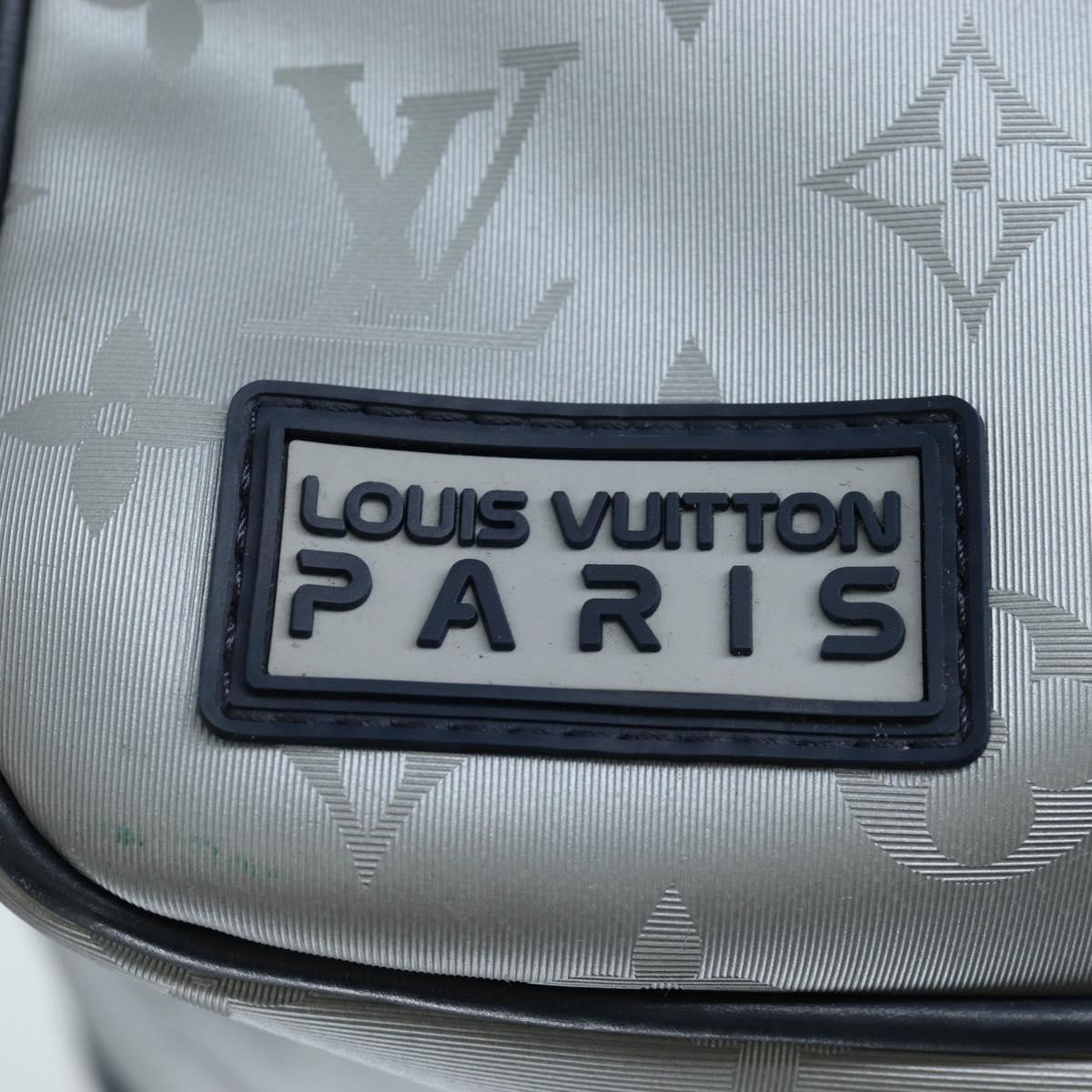 LOUIS VUITTON Satellite Keepall Bandouliere 50 Bag Silver M44170 LV Auth 200382V