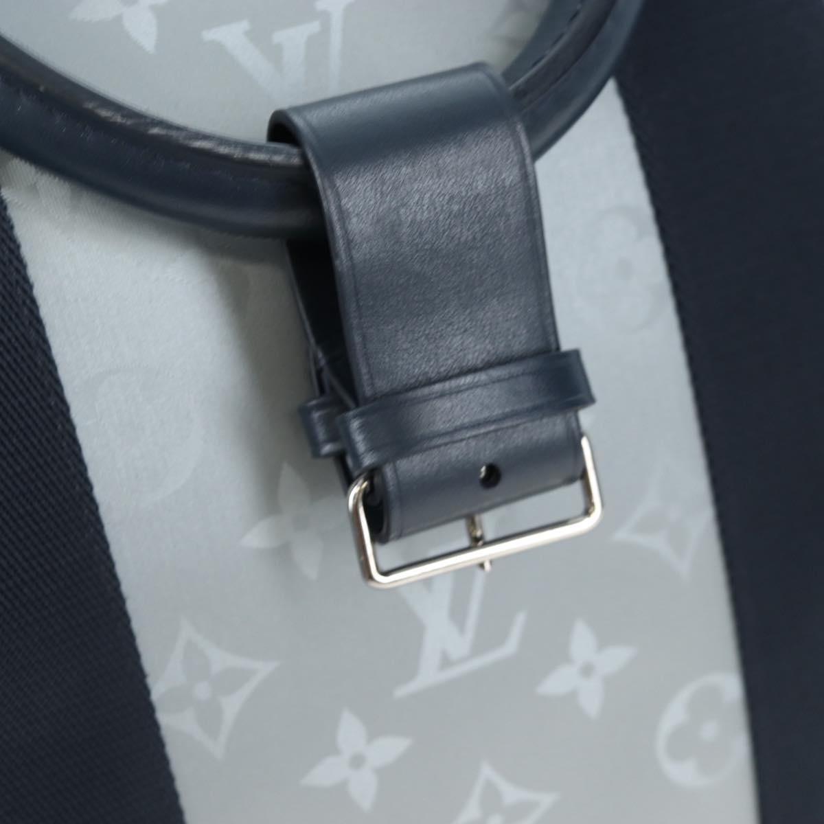 LOUIS VUITTON Satellite Keepall Bandouliere 50 Bag Silver M44170 LV Auth 200382V