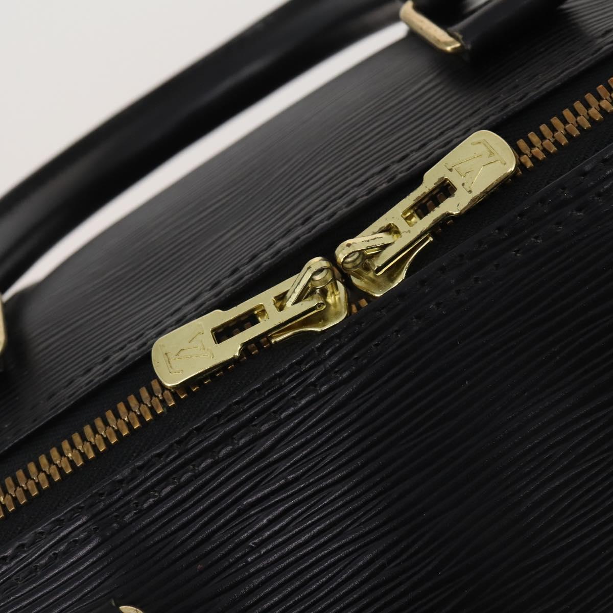 LOUIS VUITTON Epi Keepall 55 Boston Bag Noir M42952 LV Auth 200383V