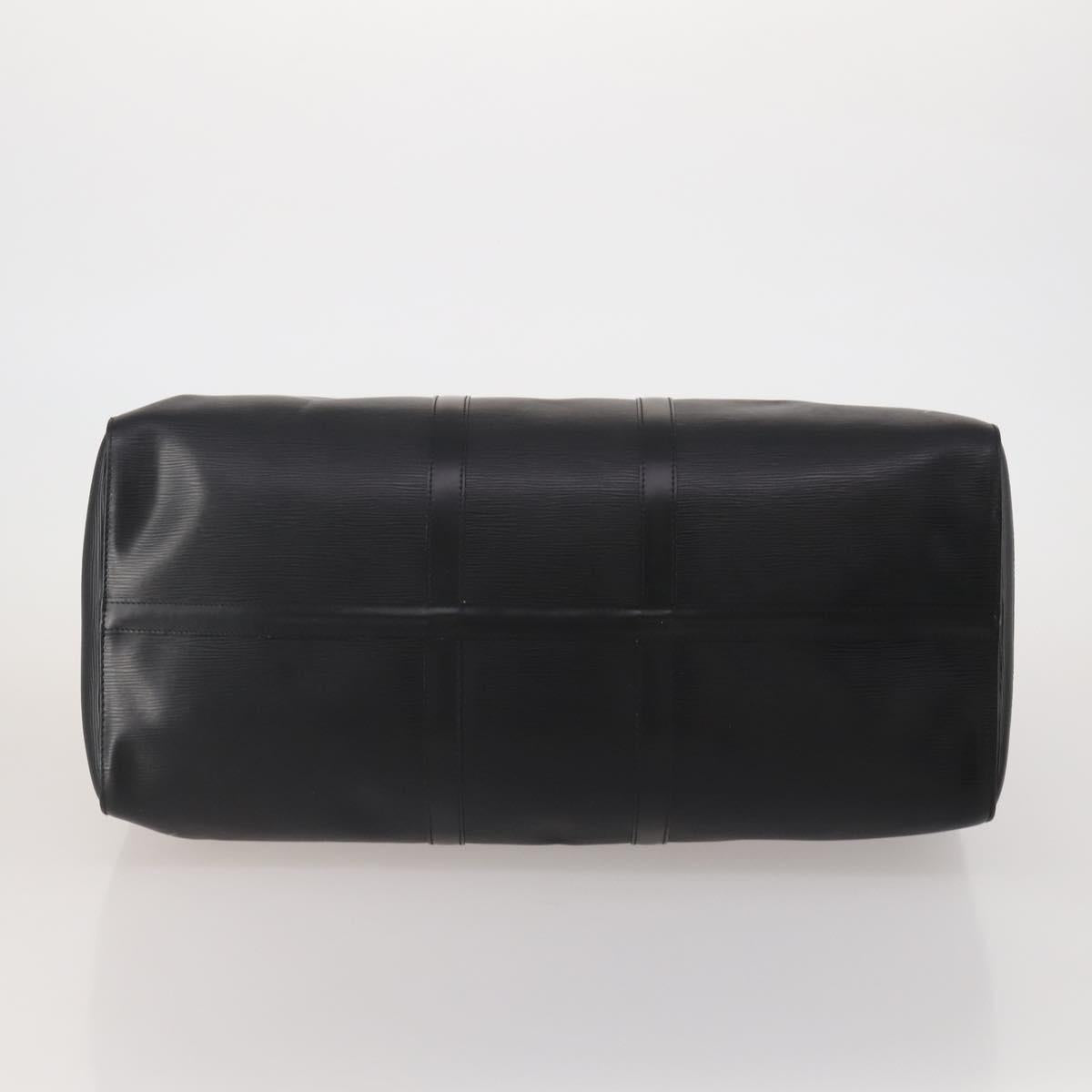 LOUIS VUITTON Epi Keepall 55 Boston Bag Noir M42952 LV Auth 200383V